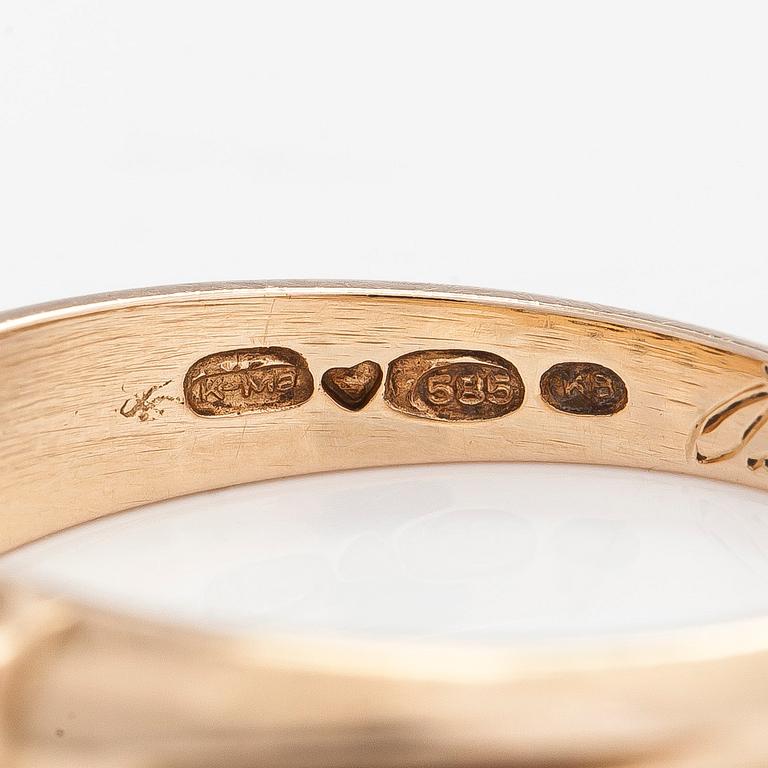 A 14K gold ring, with brilliant-cut diamonds total approx. 0.30 ct. Kulta-Market Vuorinen Ky, Hämeenlinna 1987.