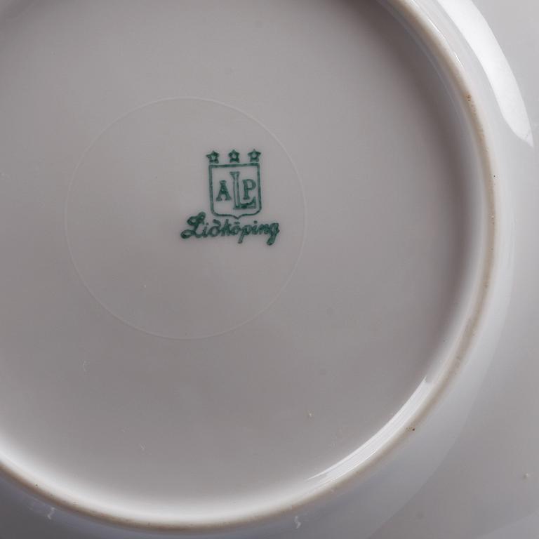 MAT- samt KAFFESERVISDELAR, 61 st, porslin. Lidköping.