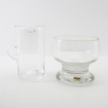 Signe Persson-Melin, Carafes, mixer and bowls  10 dlr Boda late 20th century.