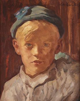 663. Lotte Laserstein, Portrait of a boy.