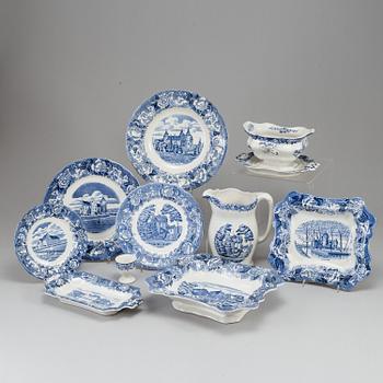 A 'Skånska Slott' part earthenware dinner service, Rörstrand (55 pieces).