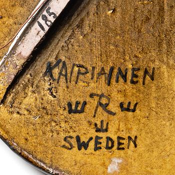 Birger Kaipiainen, a ceramic wall sculpture of a butterfly, Rörstrand, Sweden 1950s.