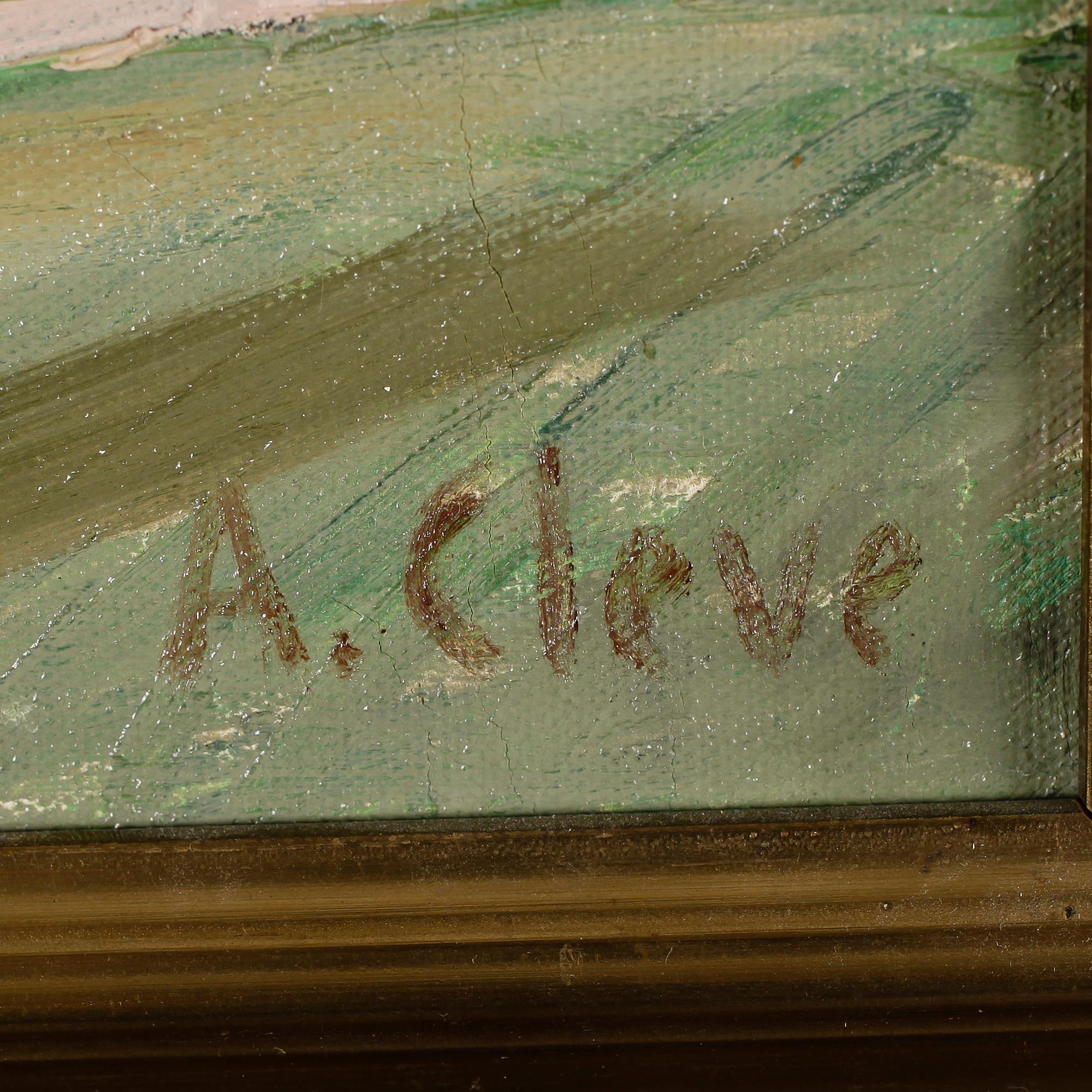 AGNES CLEVE, olja på duk, signerad.