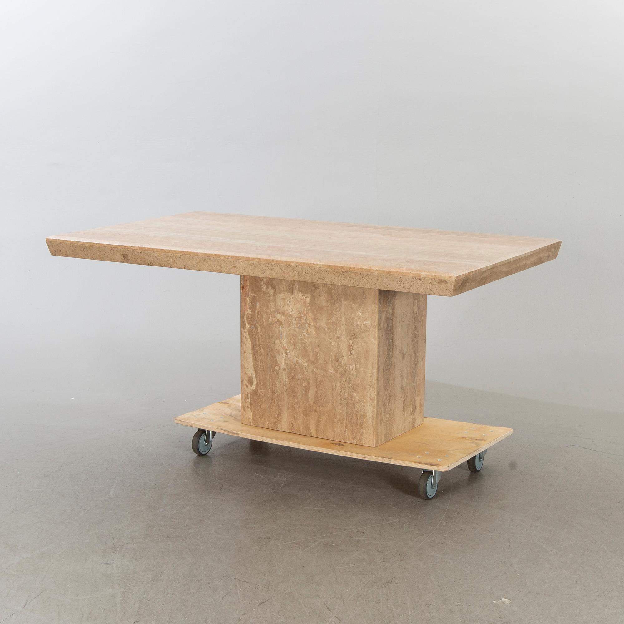 MATBORD travertin Italien 1970-80-tal.