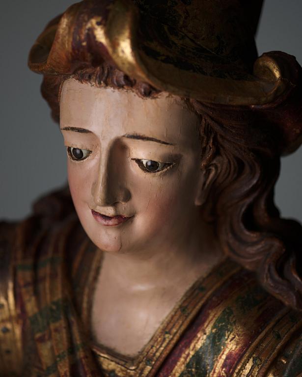 A wooden 18th century South European sculpture.