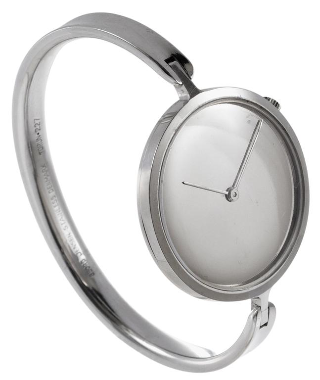 Vivianna Torun Bülow-Hübe, A Torun Bülow Hübe stainless steel watch, Georg Jensen, probably 1970's.