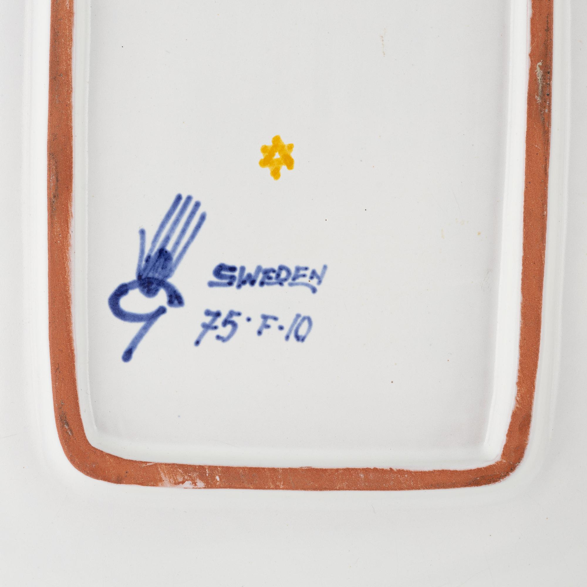 Stig Lindberg,  fat, 3 st, fajans, Gustavsberg studio.