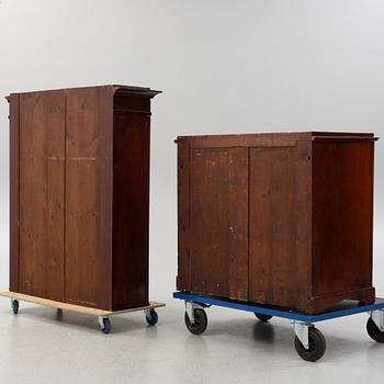 A Swedish Empire Mahogany Cabinet, 19th Century.