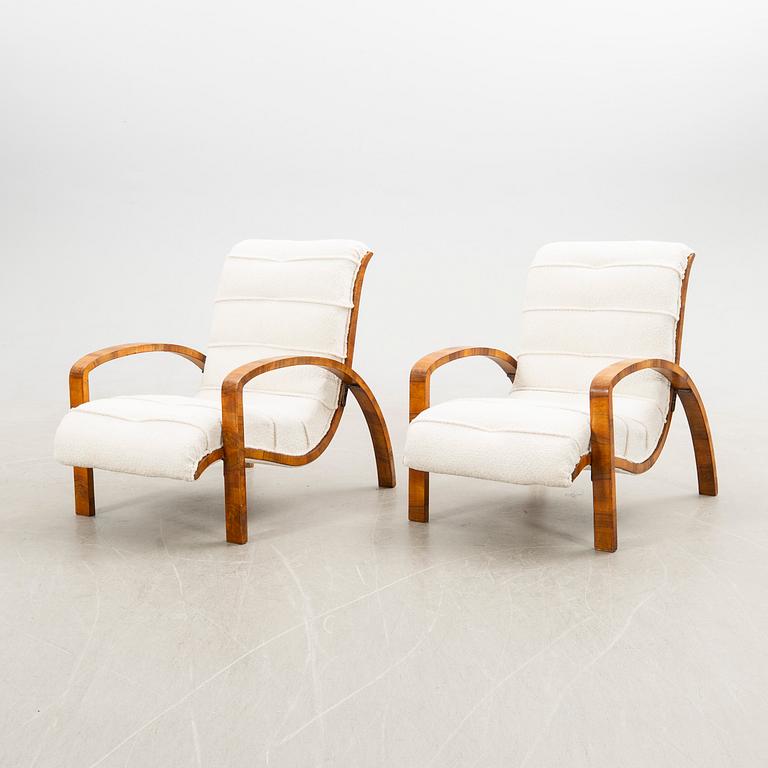 Armchairs, a pair, Art Deco, first half of the 20th century.