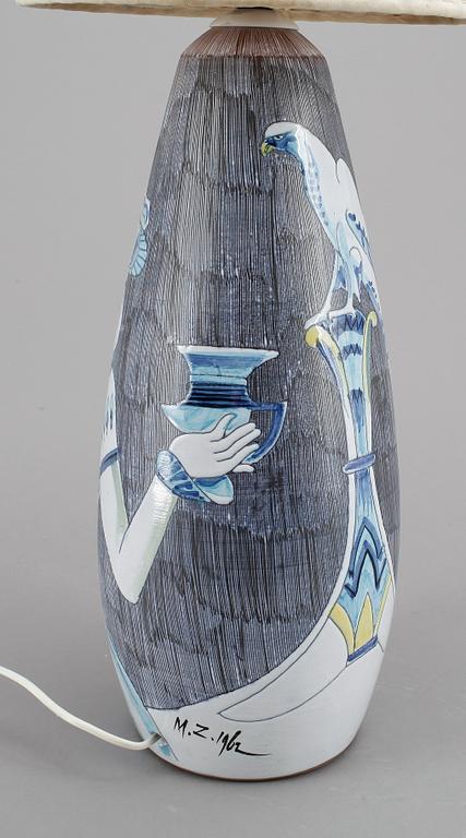 GOLVLAMPA, keramik, Marian Zawadzki, Tilgmans, 1962.