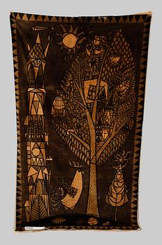 VÄGGBONAD, sammet, "Livets Träd", Stig Lindberg, 1900-talets mitt.