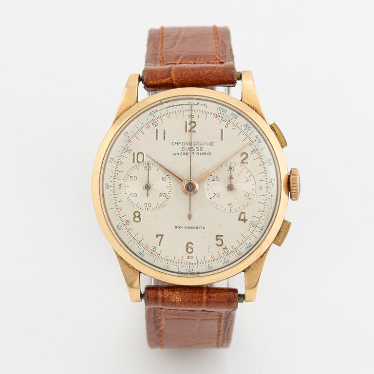 Chronographe Suisse, armbandsur, kronograf, 37,5 mm.