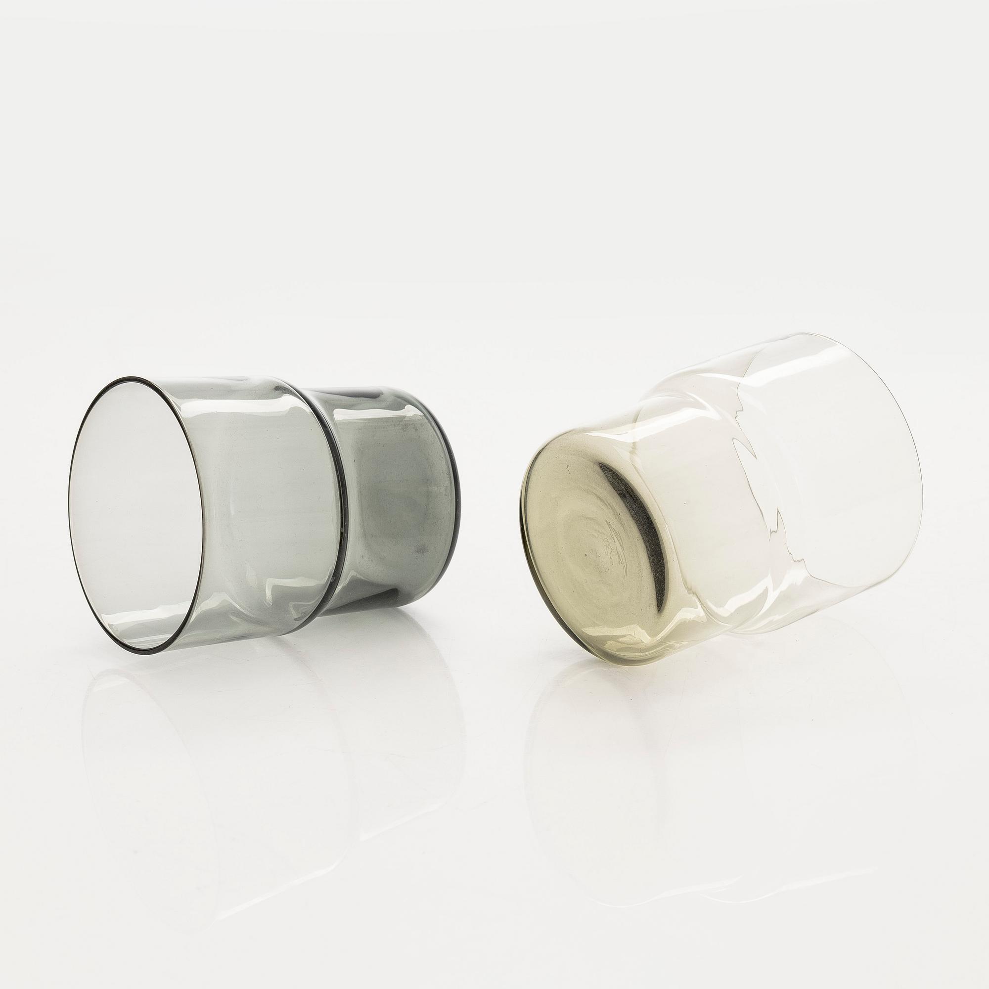 Saara Hopea, a 9-piece juice set, Nuutajärvi, Notsjö. Model designed in 1954.