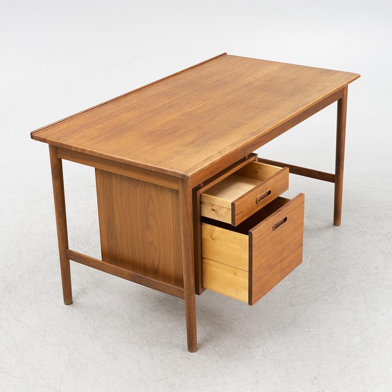 A teak veneered desk, Seffle Möbelfabrik, mid 20th Century.