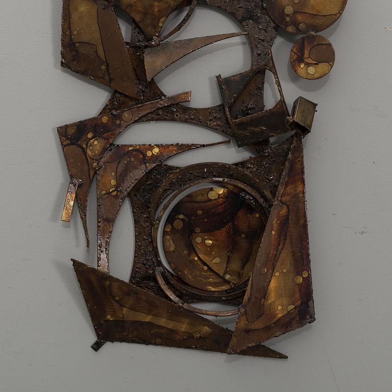 HENRIK HORST, väggskulptur, metall, signerad, 1960-70-tal. Danmark.