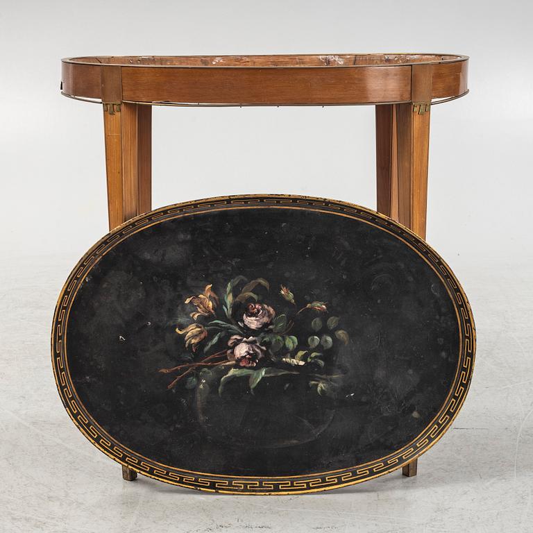 A late Gustavian style tray-table, late 18th century.