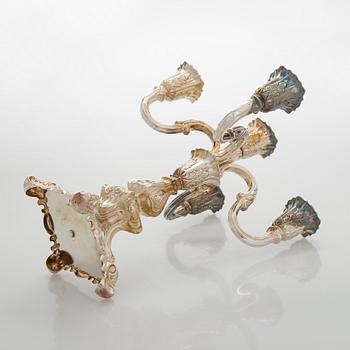 Kandelaber, silver, Auran Kultaseppä, Åbo 1993-1994.