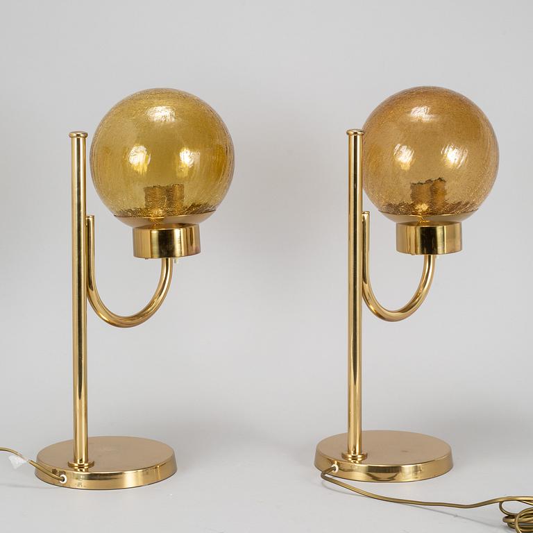A pair of 'B090' table lamps, Bergboms, 1960s.