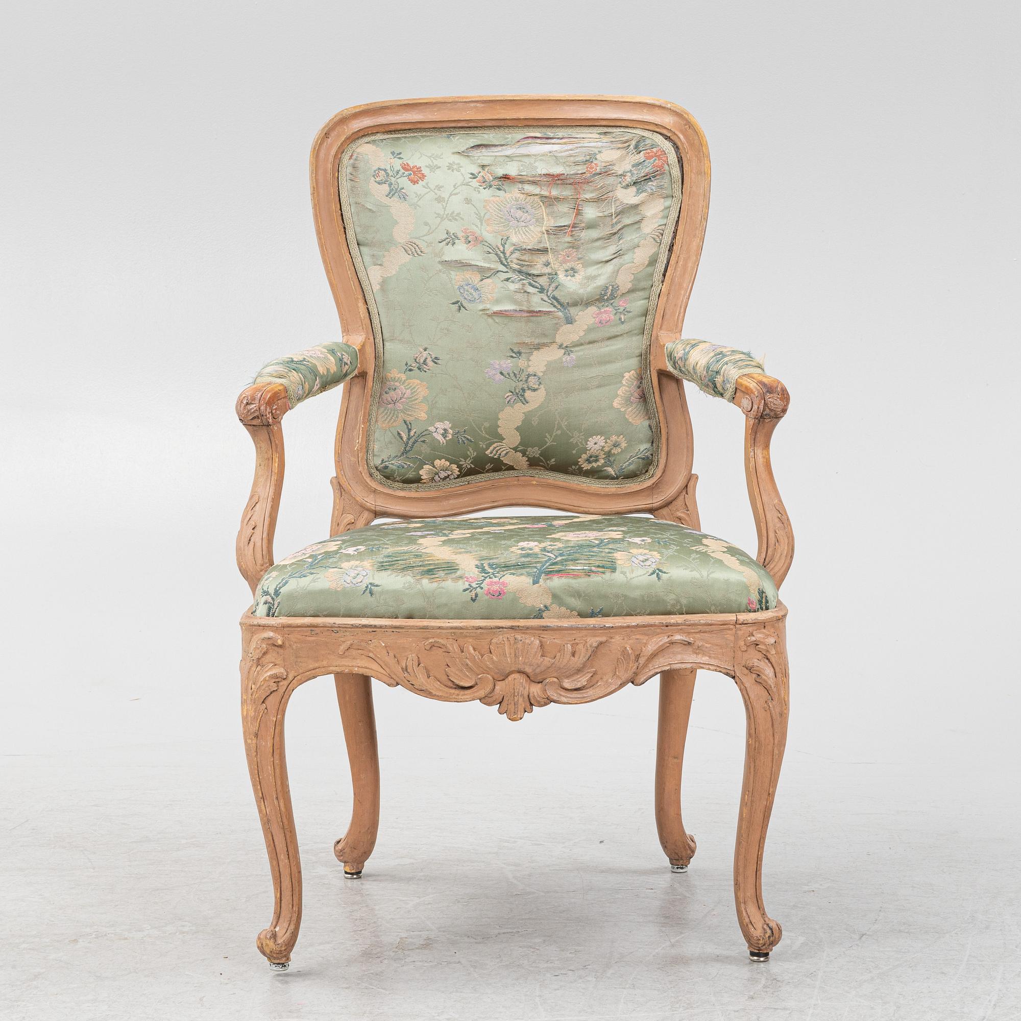 Armchair, Rococo 18th century.