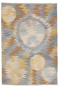 231. Barbro Nilsson, A carpet, "Solfläckar", flat weave, ca 305-306,5 x 206,5-208 cm, signed AB MMF BN.