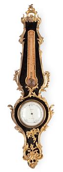 805. A Cappy et Mossy Louis XV barometer and Reamur thermometer.