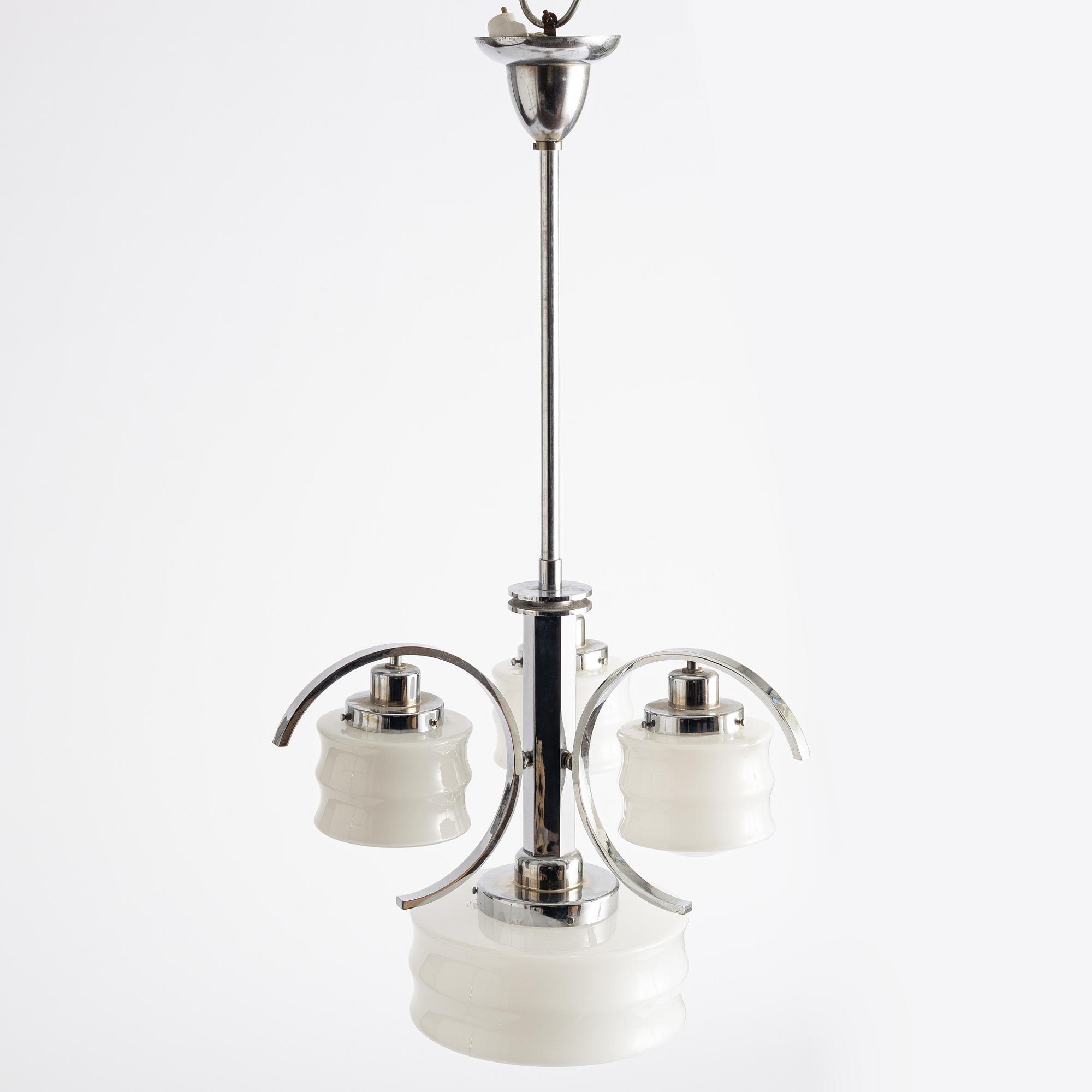 A ceiling lamp, Central Europe, mid-20th Century.