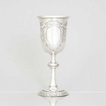 Kalk, silver, Köpenhamn 1800-talets slut/1900-talets början. Otydliga mästarstämplar.