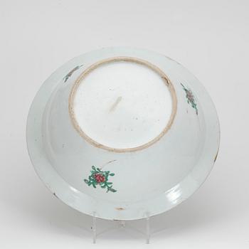 HANDFAT, porslin, Kanton, Kina 1800-tal.