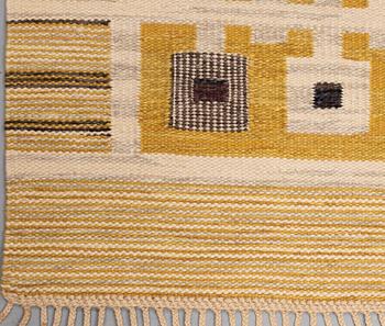 Berit Koenig, matta, "Tjuven i Bagdad, gul", rölakan, ca 238,5 x 177 cm, signerad SH BK.