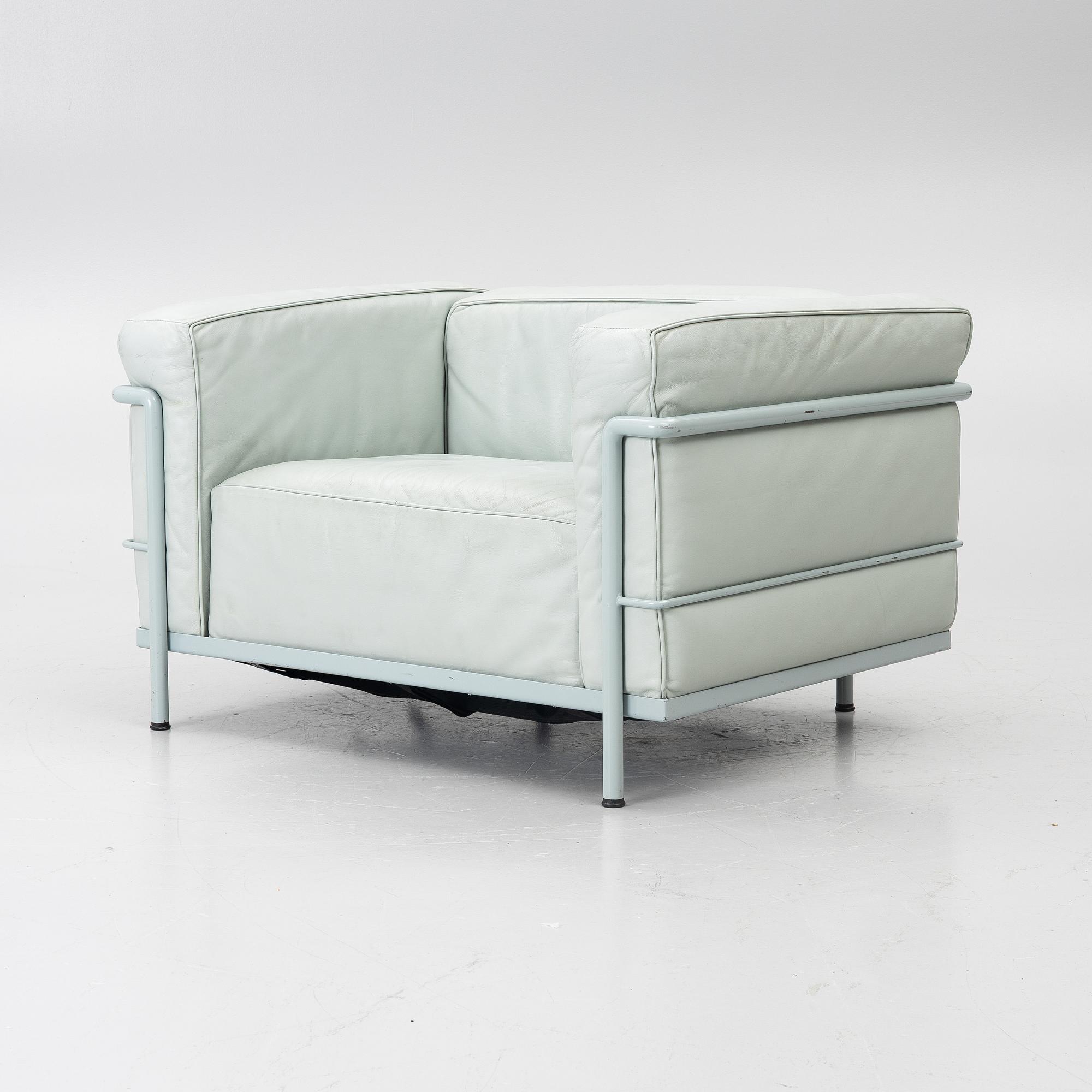 Le Corbusier (Charles-Édouard Jeanneret), Pierre Jeanneret & Charlotte Perriand, an 'LC3' armchair, Cassina, Italy, 1986.