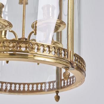 A Louis XVI four-light lantern, late 18th century.