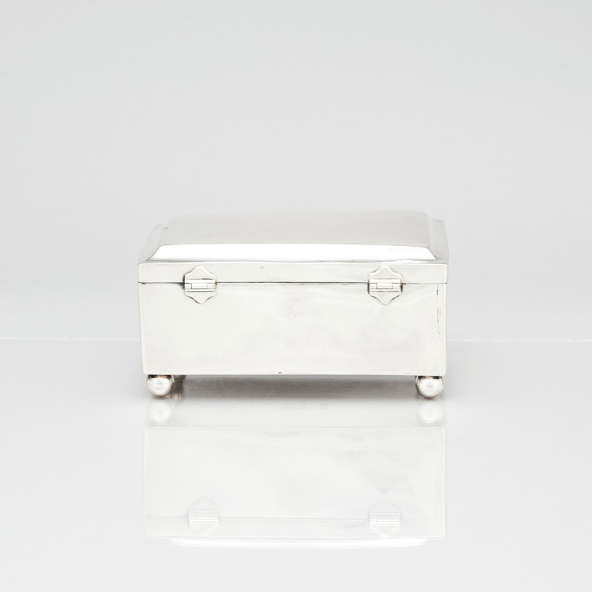 Lars Boye, skrin, silver, Stockholm 1783. Gustavianskt.