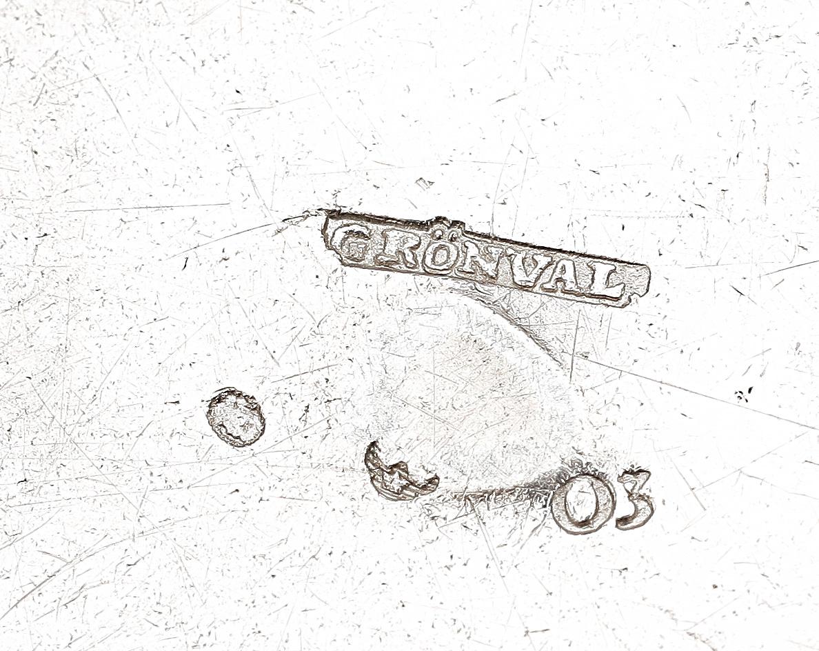 SÅSSKÅL MED FAT, silver, Johan Petter Grönvall, Stockholm 1820. Vikt ca 440 gram.