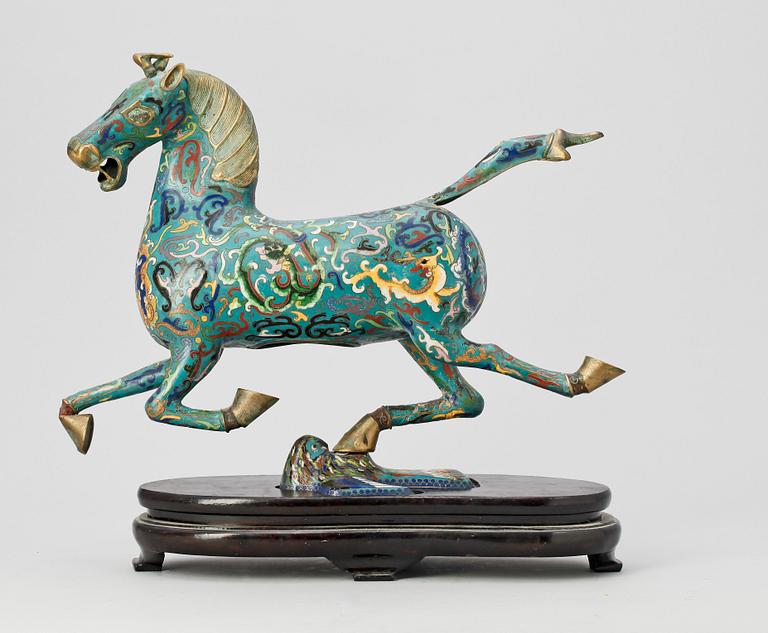 SKULPTUR, cloissoné, Kina, 1900-tal.