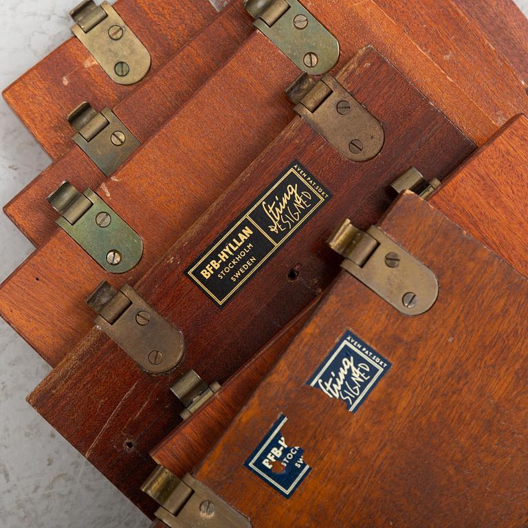 nils Strinning, a 'String/BFB hyllan' shelf system, String Design AB, 1950's/60's.