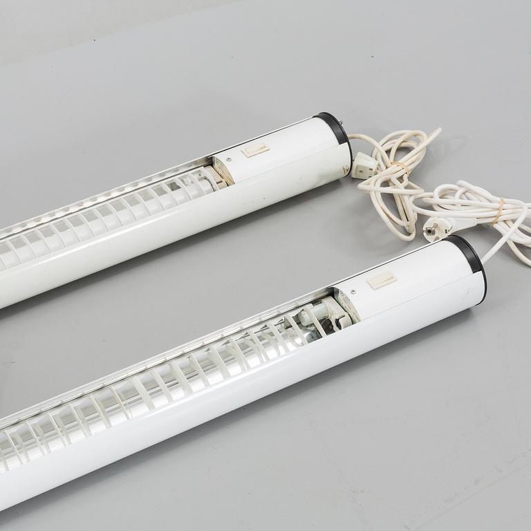 A PAIR OF ATELJÉ LYKTAN SUPERTUBE CEILING LAMPS alter part of the 20th century.