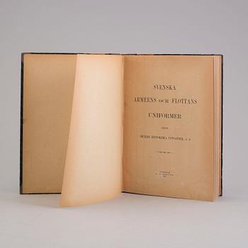 Book, Harald Oscar Prytz "Svenska arméens och flottans uniformer. Jemte smärre historiska uppsatser m.m." , 1890.