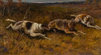 HUGO BACKMANSSON, DOGS WITH A WOLF.