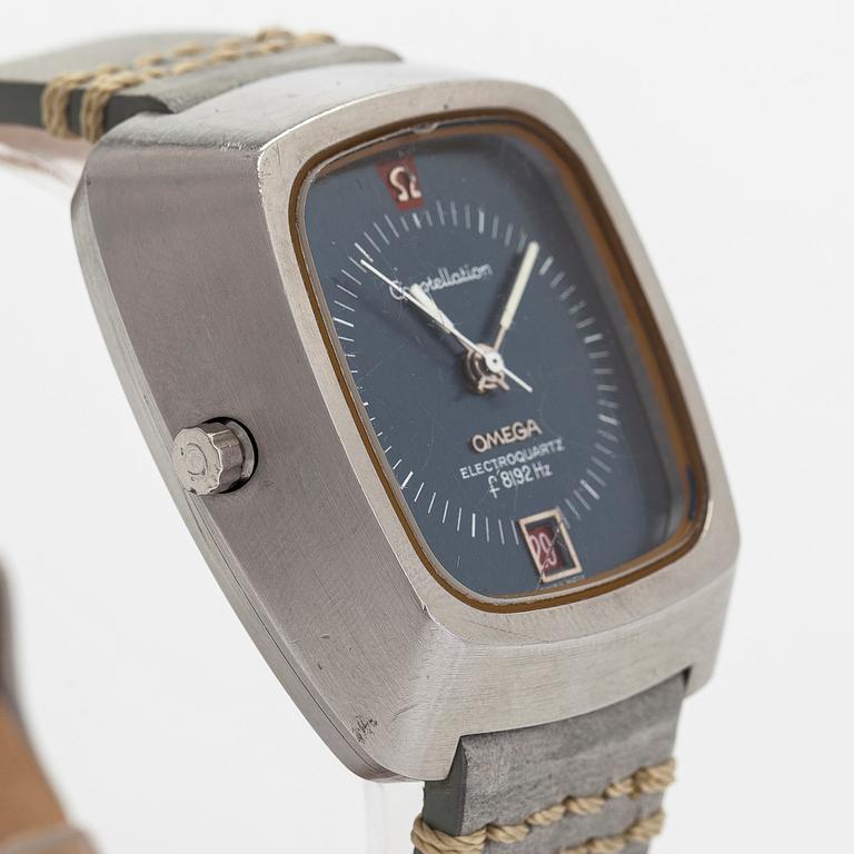 Omega, Constellation, Electroquartz, wristwatch, 37 x 44 mm.