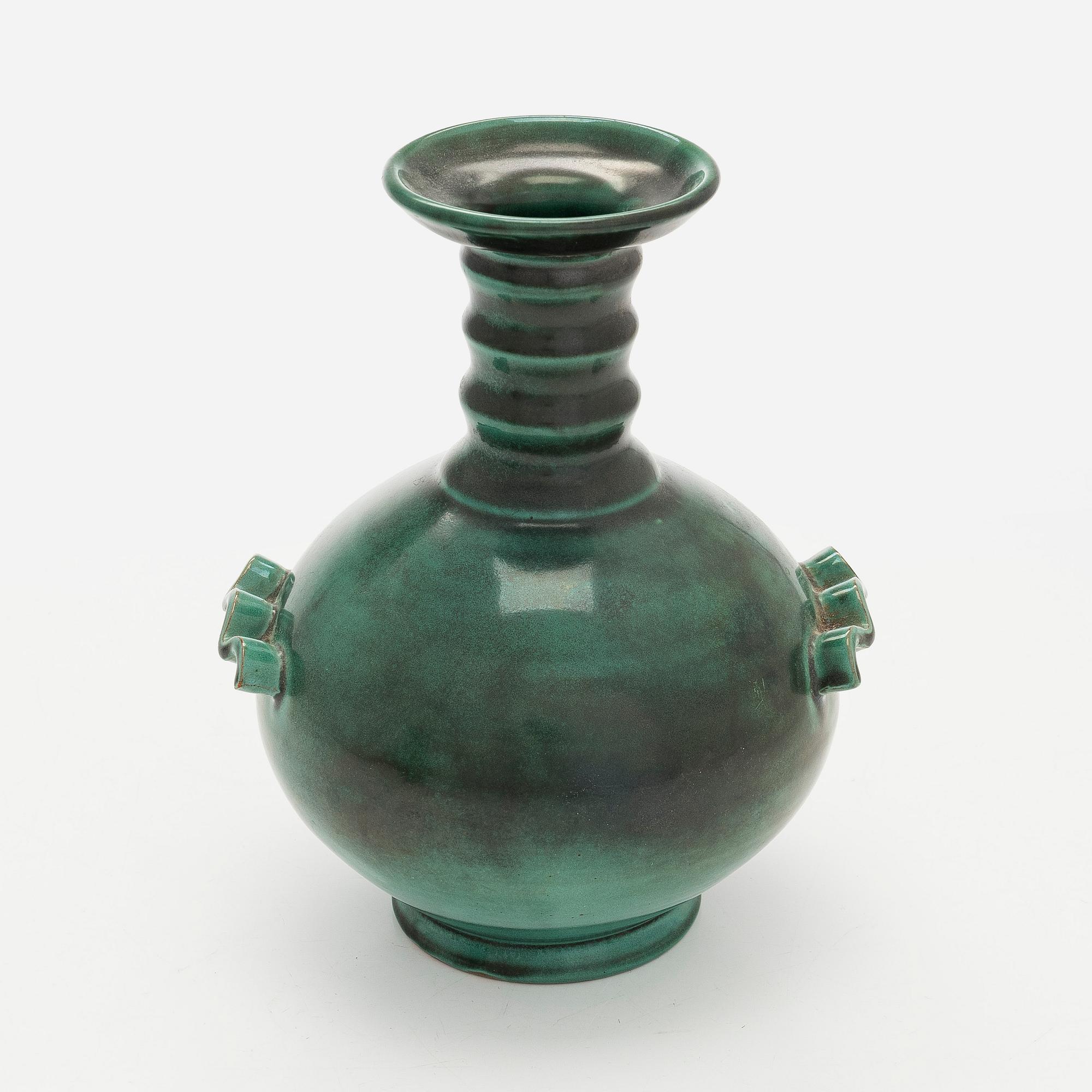 An earthenware vase, Upsala Ekeby, first half of the 20th century.