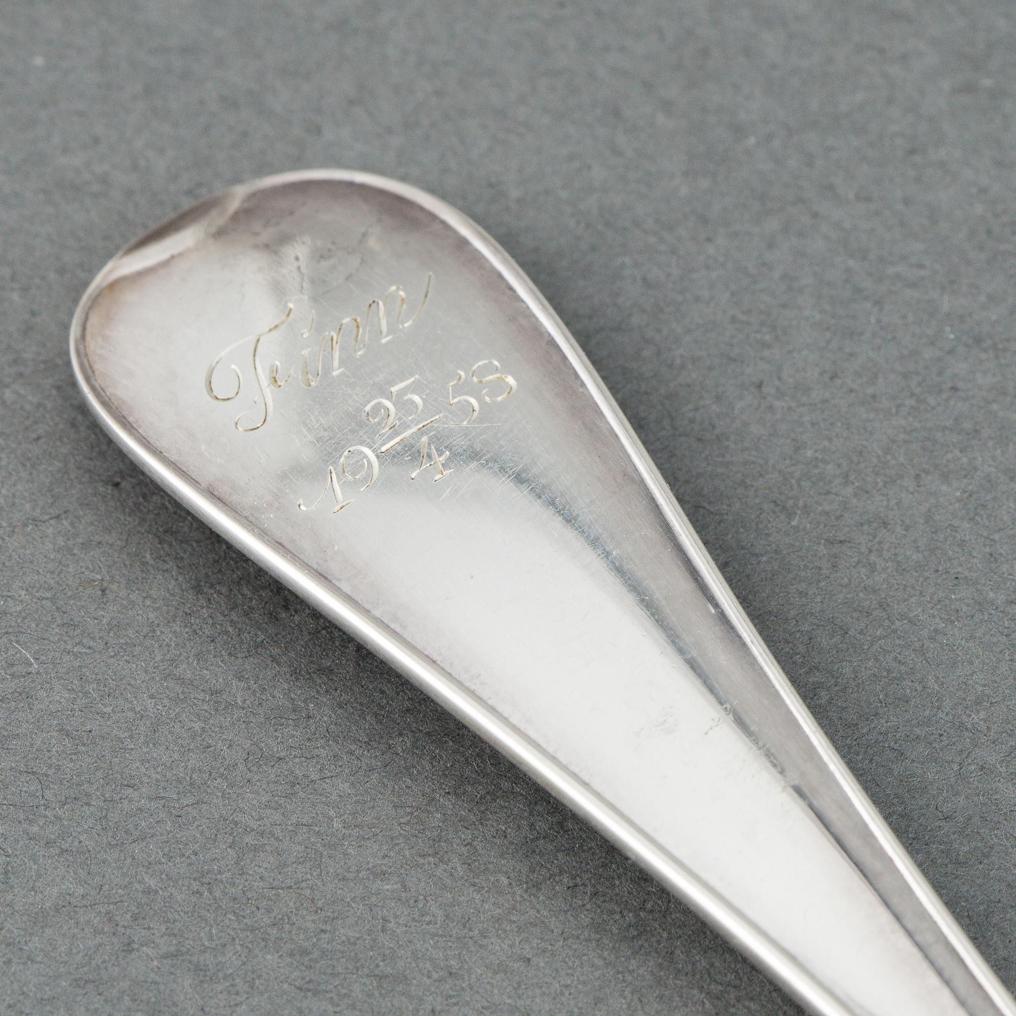 FISKBESTICK, CG Hallberg, silver, 12 delar.