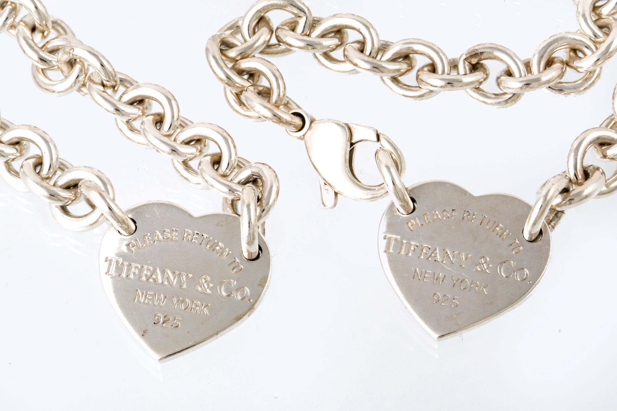 Tiffany & Co, halsband och armband, sterling silver, "Return to Tiffany & Co", original dustbag.