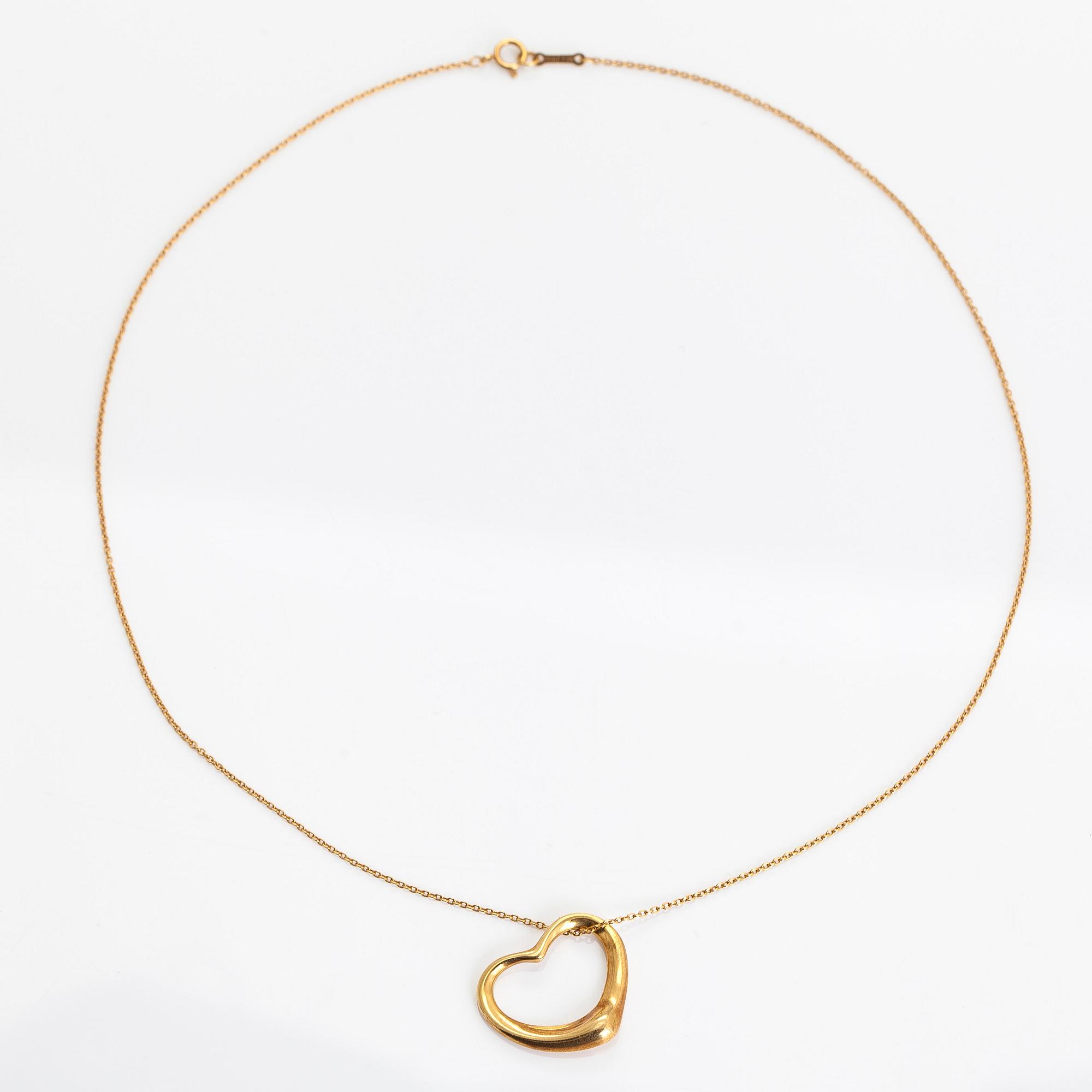 Tiffany & Co, Elsa Peretti, halsband, "Open Heart", 18K guld.