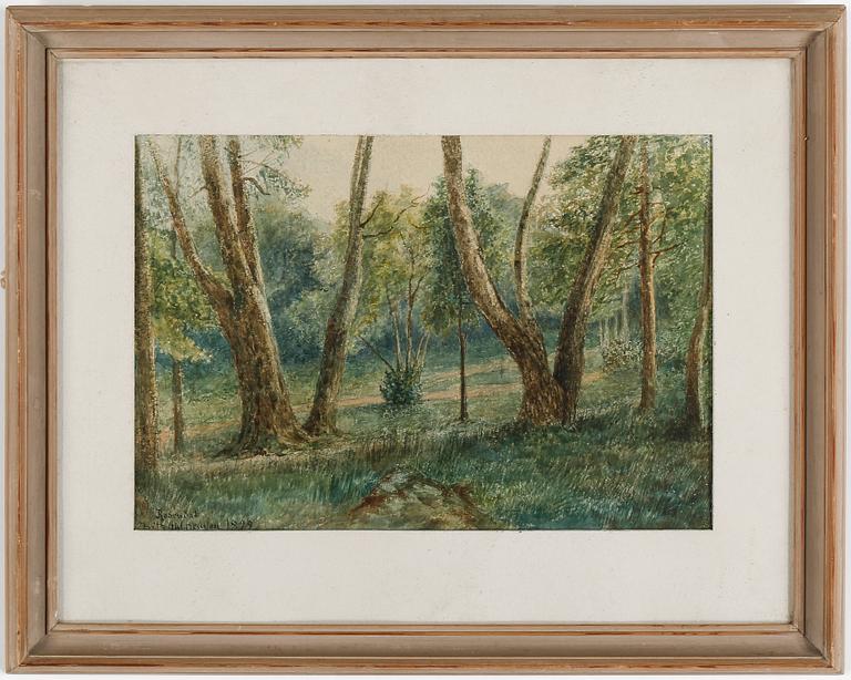 FRITZ AHLGRENSSON, akvarell, signerad och daterad 1899.