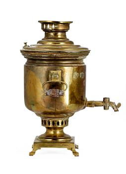 SAMOVAR, mässing, Ryssland, 1800-talets slut.