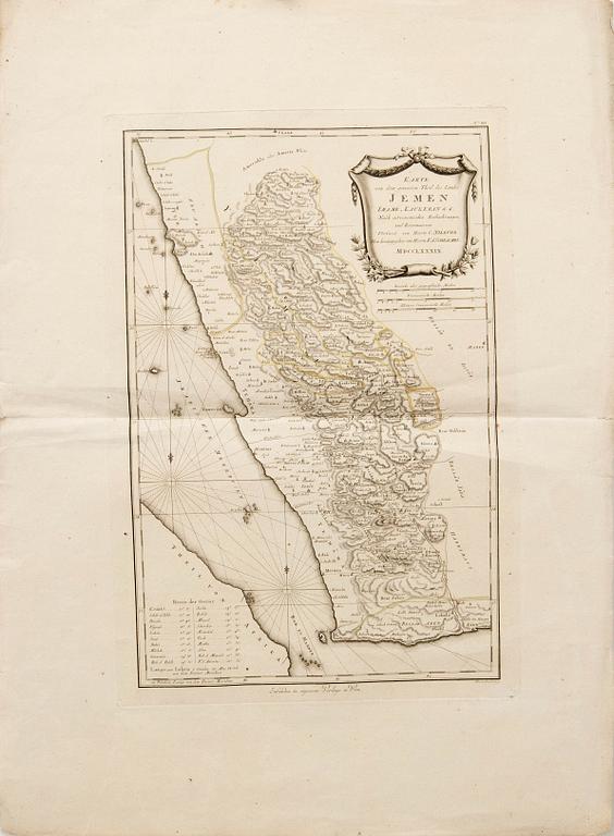 Franz Anton Schraembl, "Karte von des Landes Jemen... 1789".