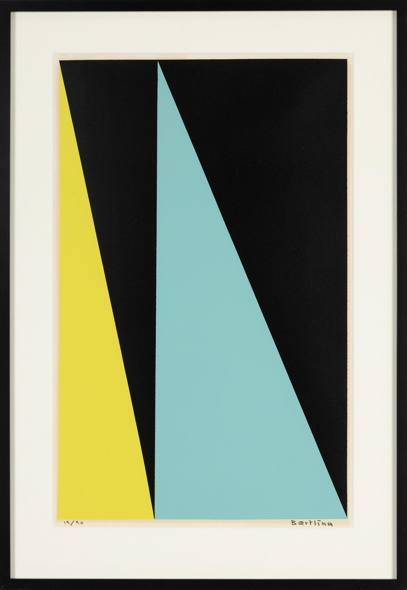 Olle Bærtling, silkscreen in colours, signed 19/90.