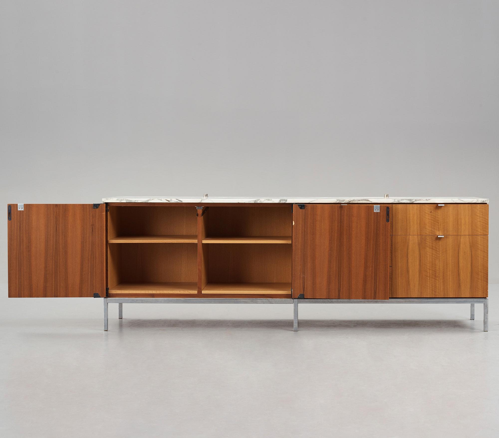 Florence Knoll, a sideboard, Knoll International, executed on license by Nordiska Kompaniet NK Inredningar Sweden 1966.