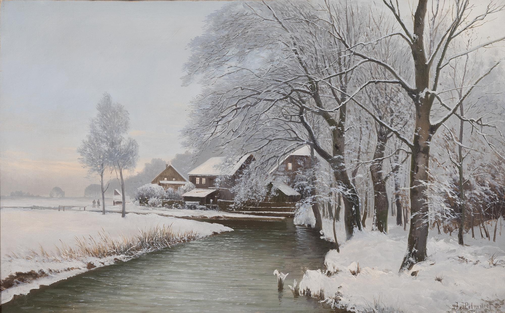Johann Holmstedt, "Winter by the canal.".