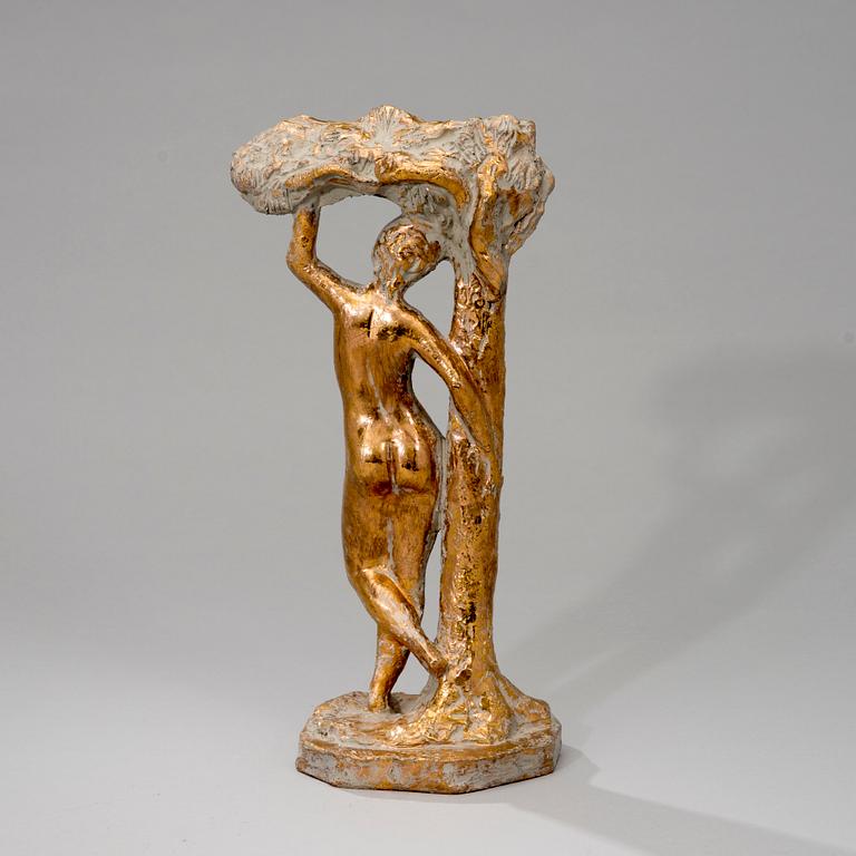 MATTI HAUPT, skulptur, förgylld terracotta, signerad.